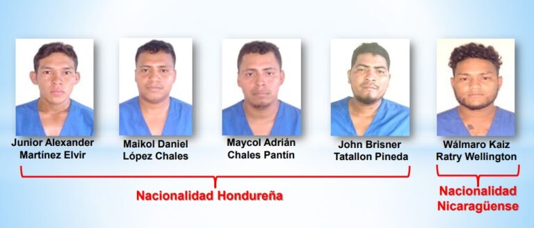 Policía presenta a cuatro hondureños y un nicaragüense en caso de asesinato de joven caribeña.