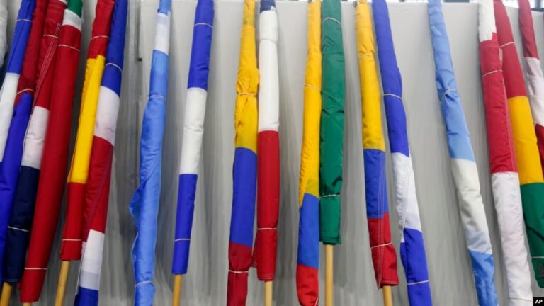 banderas de paises latinoamericanos foto voa