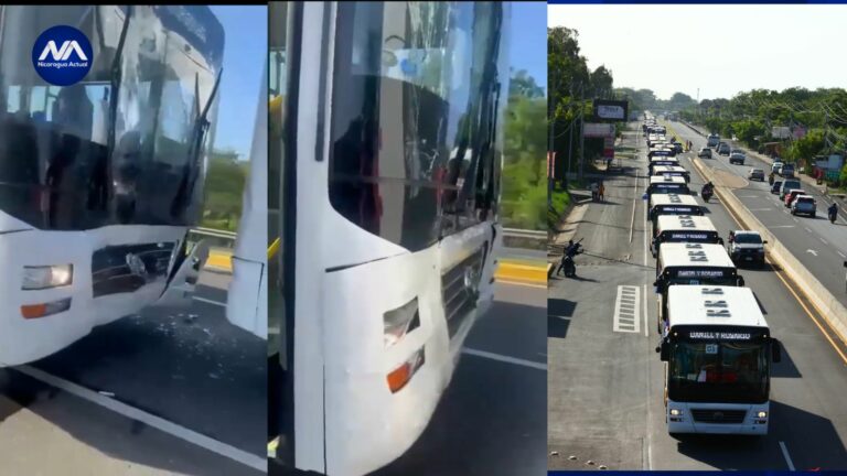 buses choque dictadura sandinista foto nicaragua actual