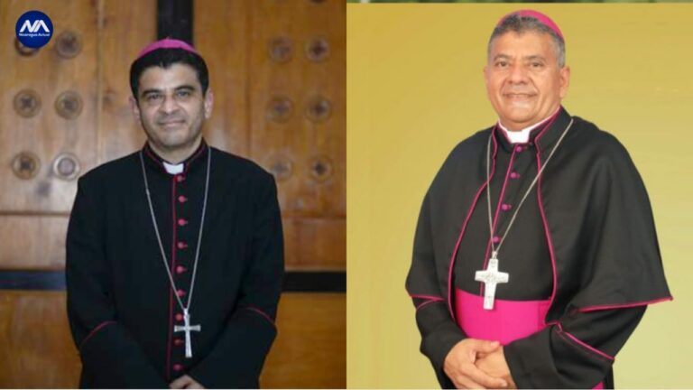 Monseñor Rolando Álvarez de Nicaragua y el obispo José Antonio Canales de Honduras.