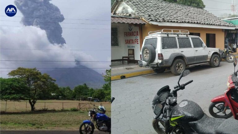 Alerta en Ometepe, Rivas por explosión del Volcán Concepción