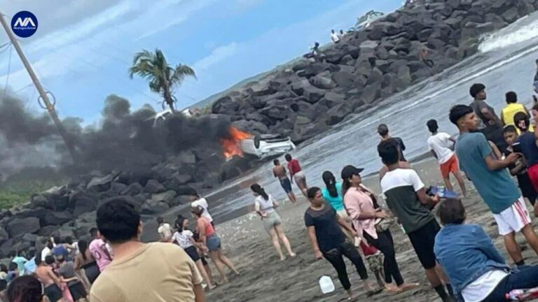 Ocupantes ilesos tras estrellarse junto a vehículo en Paso Caballos, Chinandega