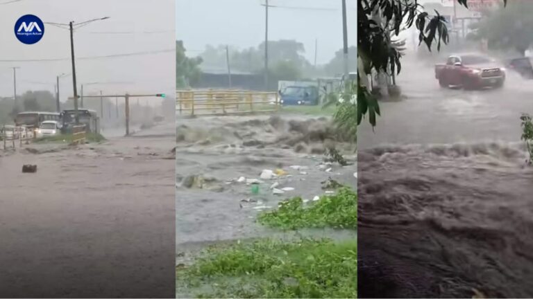 Managua colapsa con lluvias de la tercer onda tropical.