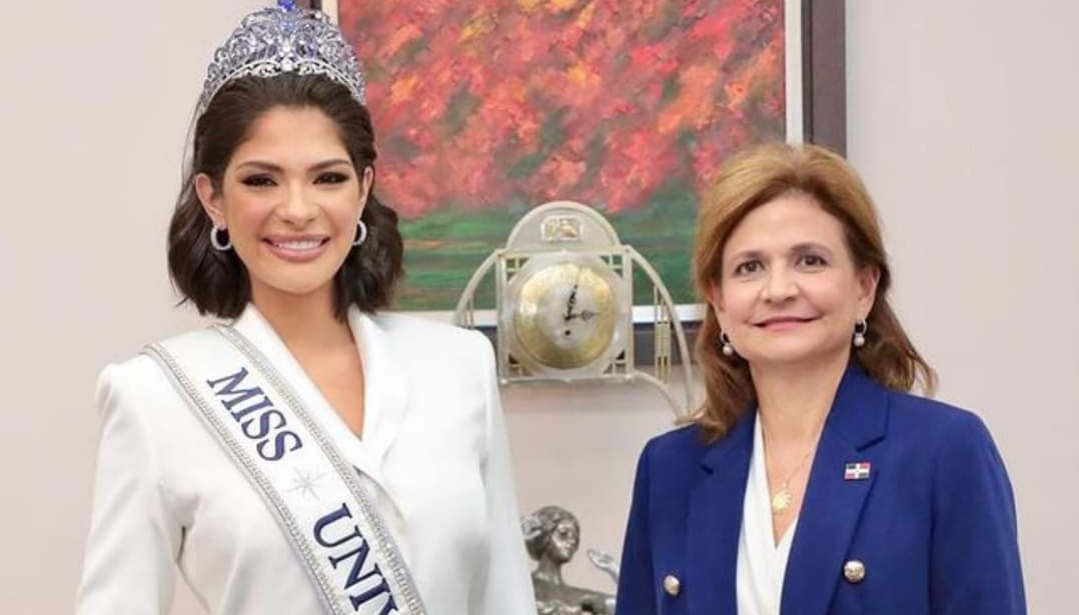 Miss Universo Sheynnis Palacios se reúne con vicepresidenta de República Dominicana.