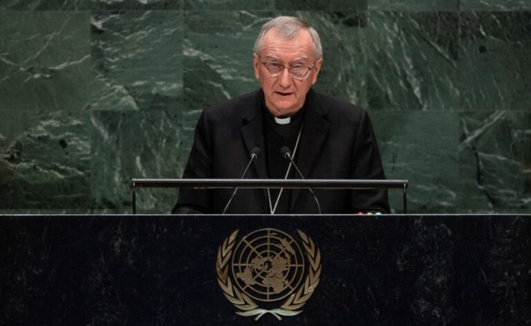 Secretario de Estado del Vaticano, Pietro Parolin, en la ONU.