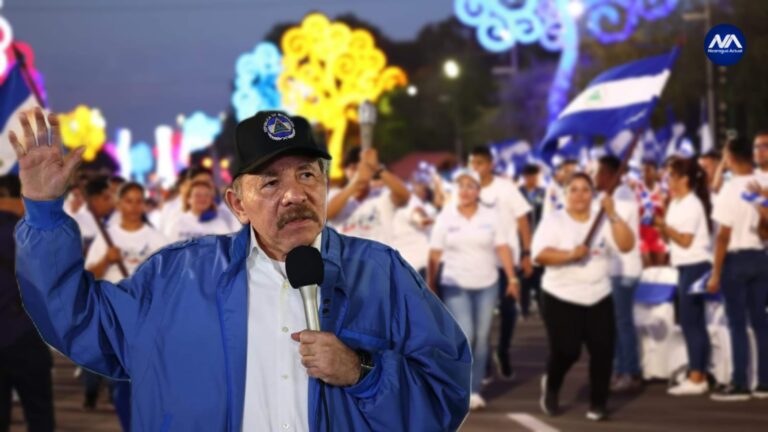 Dictadora Daniel Ortega recibe la antorcha centroamericana.
