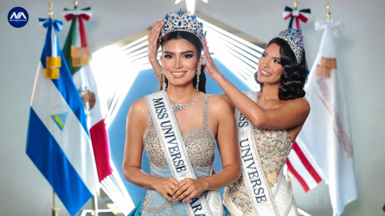 Sheynnis Palacios corona en el exilio a Miss Nicaragua 2024, Geyssell García