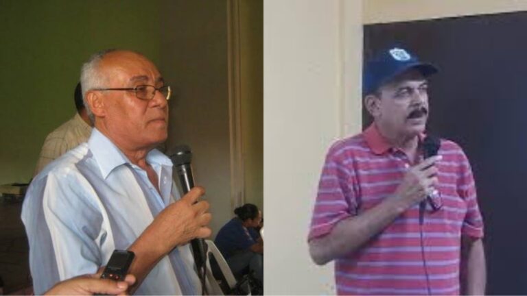 Alcalde y secretario municipal de Nandaime, Róger Acevedo y Pedro Morales, respectivamente.