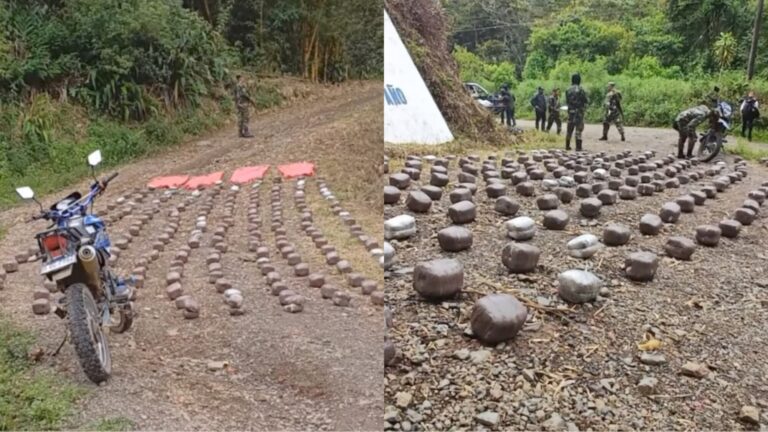 ejército de Nicaragua incauta sacos de marihuana en el norte del país.