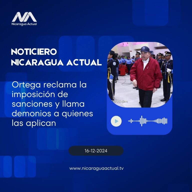 Ortega reclama la imposición de sanciones y llama demonios a quienes las aplican