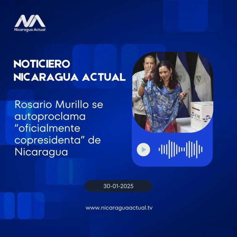 Rosario Murillo se autoproclama “oficialmente” COPRESIDENTA de Nicaragua